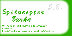 szilveszter burka business card